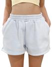 Shorts de moletom TERIVEEK femininos listrados de verão, azul e branco