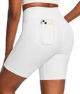 Shorts de motociclista IUGA para exercícios femininos de controle de barriga com bolsos Shorts de motociclista IUGA para exercícios femininos de controle de barriga com bolsos