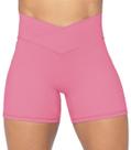 Shorts de motociclista Sunzel Sunzfly Crossover para mulheres rosa XL