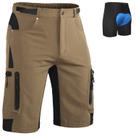 Shorts de mountain bike Ally 4D acolchoados Baggy Cycling Khaki S