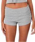 Shorts de pijama Hedovan Women Fold Over Lounge, cinza, tamanho GG