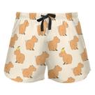 Shorts de pijama JHKKU com estampa de capivara fofa para mulheres com bolsos