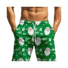 Shorts De Praia Masculinos De Secagem Rápida Com Estampa De Papai Noel, Elástico E Cordão, Estilo Shorts De Praia Masculinos De Secagem Rápida Com Estampa De Papai Noel, Elástico E Cordão, Estilo