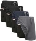 Shorts de treino Kinglaman 2 em 1 para homens com forro e bolsos Shorts de treino Kinglaman 2 em 1 para homens com forro e bolsos
