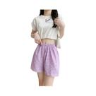 Shorts De Verão De Cintura Alta E Perna Larga Para Mulheres, Calças De Pijama Casuais Com Estampa Shorts De Verão De Cintura Alta E Perna Larga Para Mulheres, Calças De Pijama Casuais Com Estampa