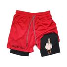 Shorts De Verão Masculinos Com Estampa De Pato Em Desenho Animado, Secagem Rápida, Camada Dupla,