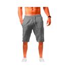 Shorts De Verão Masculinos Leves E Respiráveis Em Cor Sólida Com Cintura Elástica Para Praia E