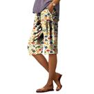 Shorts Domirica Wide Leg com estampa floral vintage para mulheres GG