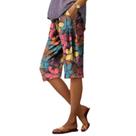 Shorts Domirica Wide Leg para mulheres com estampa floral vintage 3GG