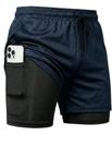 Shorts Dry Fit 2 Em 1 Masculino Térmico Compressão Corrida