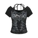 Shorts E Tops Cropped Femininos Y2K Harajuku Com Estampa De Cervo E Laço, Moda Streetwear Estética