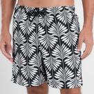 Shorts elastano estampado art deco plus size