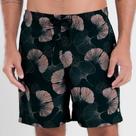 Shorts elastano estampado de dente de leão