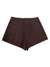 Shorts elegantes, casuais, de cintura alta, mini marrons, femininos winkbay Shorts elegantes, casuais, de cintura alta, mini marrons, femininos winkbay