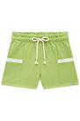 Shorts em moletom verde kukiê