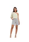 Shorts Em Sarja Feminino C/ Elastano Lunender 20982