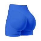 Shorts Esportivos Femininos De Cintura Baixa Com Cós Canelado Sem Costura E Efeito Empina Bumbum Shorts Esportivos Femininos De Cintura Baixa Com Cós Canelado Sem Costura E Efeito Empina Bumbum