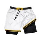 Shorts Esportivos Masculinos De Cintura Alta, Dupla Camada, Respiráveis, Estilo Anime, Oversized,