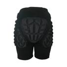 Shorts Esportivos Pretos Acolchoados Para Esqui, Patinação E Snowboard Com Proteção De Quadril