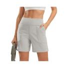 Shorts Esportivos Sem Costura De Cintura Alta Para Mulheres, Elásticos, Com Controle De Barriga,