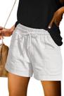 Shorts FEKOAFE 2026, casuais de verão, de cintura alta, brancos para mulheres