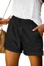Shorts FEKOAFE Summer 2026 de cintura alta e perna larga para mulheres