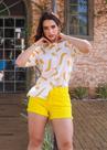 Shorts feminino alto Collor amarelo tam 38