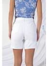 Shorts Feminino Bermuda Feminina Short Meia Coxa tamanho M cor branco