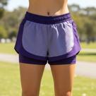 Shorts Feminino Duplo com Bolsos Laterais Enfim Active