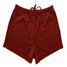 Shorts Feminino em Malha de Ribana Moletinho Lisa Vermelho Tamanho G Basic+