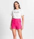 Shorts Feminino Em Moletinho Endless Rosa Shorts Feminino Em Moletinho Endless Rosa