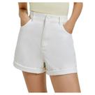 Shorts Feminino Hering Jeans Mom Branco Off - HB91
