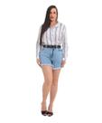 Shorts Feminino Jeans Boyfriend com Abertura Lateral Ice Shorts Feminino Jeans Boyfriend com Abertura Lateral Ice