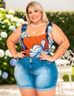Shorts Feminino Jeans Com Elastano Plus Size, Até 54