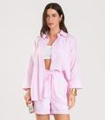 Shorts Feminino Listrado Dianna Rosa