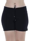 Shorts Feminino Moletinho Com Elastano De Cós Preto