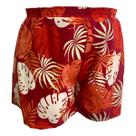 Shorts Feminino Plus Size Laranja Folhas