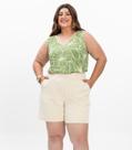 Shorts Feminino Plus Size Secret Glam Bege Shorts Feminino Plus Size Secret Glam Bege