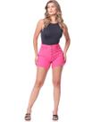Shorts Feminino Sarja com Elastano Pink Razon Jeans Shorts Feminino Sarja com Elastano Pink Razon Jeans