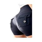 Shorts Femininos De Yoga E Fitness Com Efeito Levanta Bumbum, Estilo Cargo, Secagem Rápida, Com