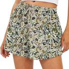 Shorts femininos HOCANDY, camuflagem, estampa de folha de ácer com bolsos