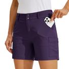 Shorts femininos Willit Golf Cargo Quick Dry Hiking Purple 12 Shorts femininos Willit Golf Cargo Quick Dry Hiking Purple 12