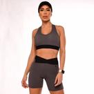 Shorts Fitness Feminino Cinza Croco