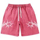 Shorts Fkatuzi Graphic Y2k Streetwear para homens em vermelho ferrugem Shorts Fkatuzi Graphic Y2k Streetwear para homens em vermelho ferrugem