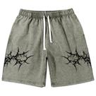 Shorts Fkatuzi Graphic Y2k Streetwear para homens, verde militar, 2XL