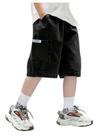 Shorts gorglitter para meninos, jeans, elástico, cintura, pretos 13-14Y