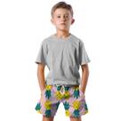 Shorts Infantil Bermuda Calção Praia Verão Abacaxi Cartoon Amarelo 556 Shorts Infantil Bermuda Calção Praia Verão Abacaxi Cartoon Amarelo 556