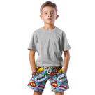 Shorts Infantil Bermuda Calção Praia Verão Bang Boom Quadrinhos Balão 60 Shorts Infantil Bermuda Calção Praia Verão Bang Boom Quadrinhos Balão 60