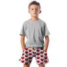 Shorts Infantil Bermuda Calção Praia Verão Boneco Arte Funny Red 245 Shorts Infantil Bermuda Calção Praia Verão Boneco Arte Funny Red 245