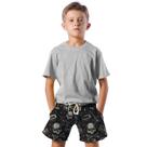 Shorts Infantil Bermuda Calção Praia Verão Caveira Guitarra Rock Star 371